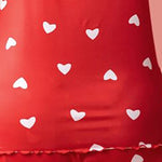 Plus-Size XL-5XL Women Pajama Set Nightgowns Cami Shorts Nightclothes  Sleeveless Nightwear Red Love Print Soft Sleepwear Summer RT220