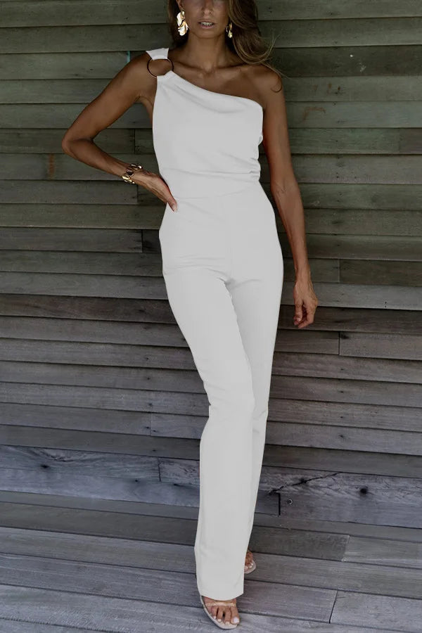 2024 Summer Europe and The United States Sexy Women's Solid Color Nightclub Jumpsuit Casual Pants RT220