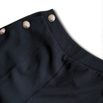 Ladies' autumn and winter black commuting elegant casual loose button suit jacket and elastic waisted suit pants two-piece set RT220