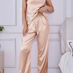 Two Piece Strap Jumpsuit Set Breathable Versatile Multi Color Options Comfortable Skin Friendly Outerwear Layering Two Piece Set RT220