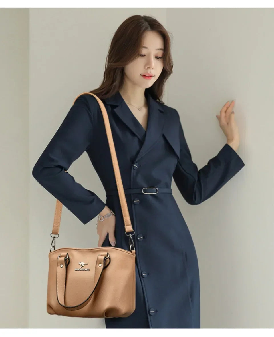 Genuine Soft Leather Shoulder Crossbody Bags for Women Hot sale Luxury Handbag Women Bag Designer Casual Tote Messenger Bag Sac RT220