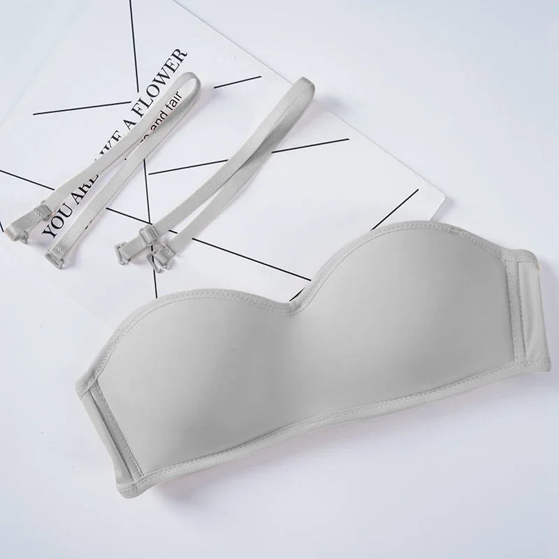 Women Invisible Bra Strapless Bralette 1/2 Cup Women's Underwear Female Seamless Party Wedding Bras Sexy Lingerie New RT220