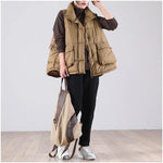 Winter Ultra Light Thin Duck Down Vest Feather Jacket Women Quilted Short Warm Basic Casual Oversize Waistcoat RT220
