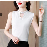 Women Spring New Fashion Sweet Pullovers Base Layers Candy Color Diamonds Hollow Out Knit Vest Slim Versatile Sleeveless Tops RT220