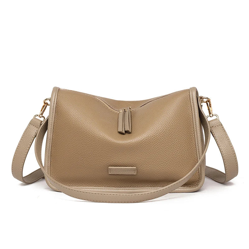 Soft Genuine Leather Messenger Bag Women Design Shoulder Crossbody Bag Purse Fashion Female High Quality Cow Leather Handbag New RT220