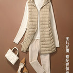 New Fashion Female Sleeveless Jacket Women Winter Light White Duck Down Jacket Slim Puffer Vest Portable Windproof Down Coat RT220