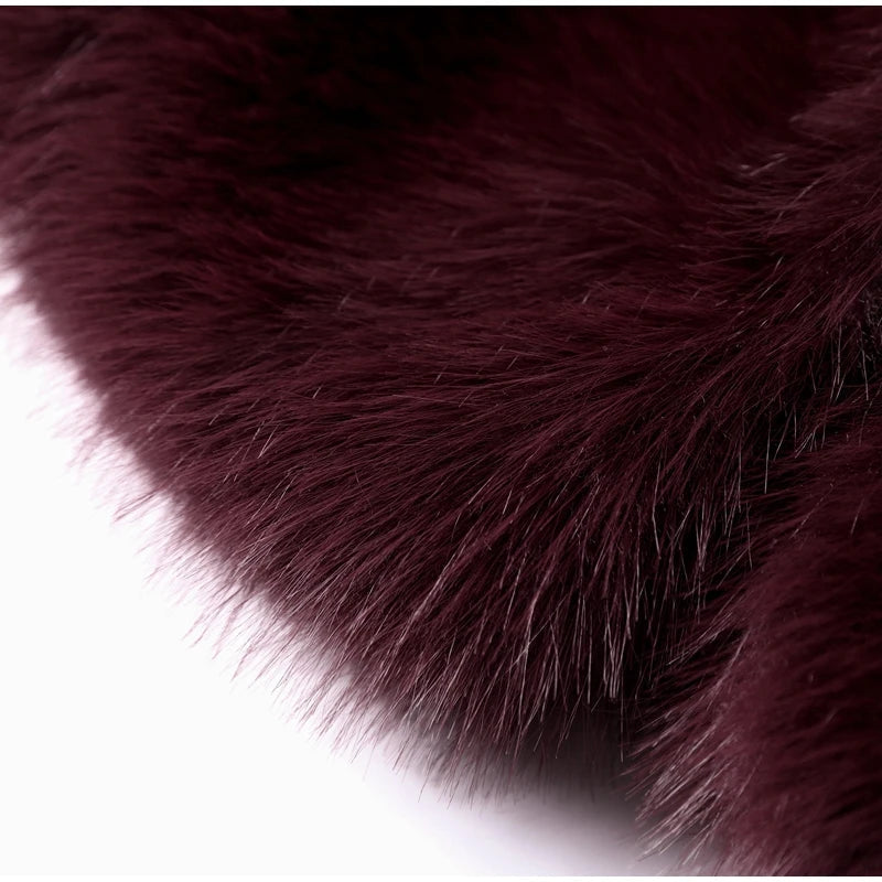 Luxury Lapel Faux Fur Short Coat For Women Casual Fluffy Full Sleeve Warm Female Jacket Autumn Winter Lady Commuter Outerwears﻿ RT220