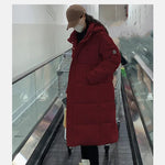 ITOOLIN Women oversize Loose Coat Zipper Pockets Down Coat Turtleneck Thicken Long Coat Casual Parkas Women 2023 Autumn Winter RT220