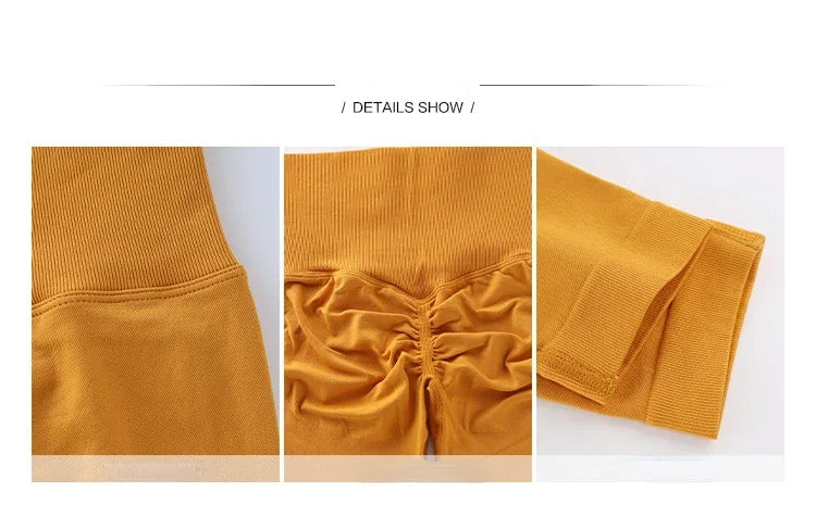 High Waist Solid Leggings Women Seamless Slim Tights Fitness Yoga Elastic Leggings Push Up Butt Knit Fashion Gym Workout Pants RT220