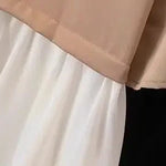 Spliced fake Two-piece Polo Collar Suit Shirt for Women in Summer Loose and Versatile Slim Top RT220