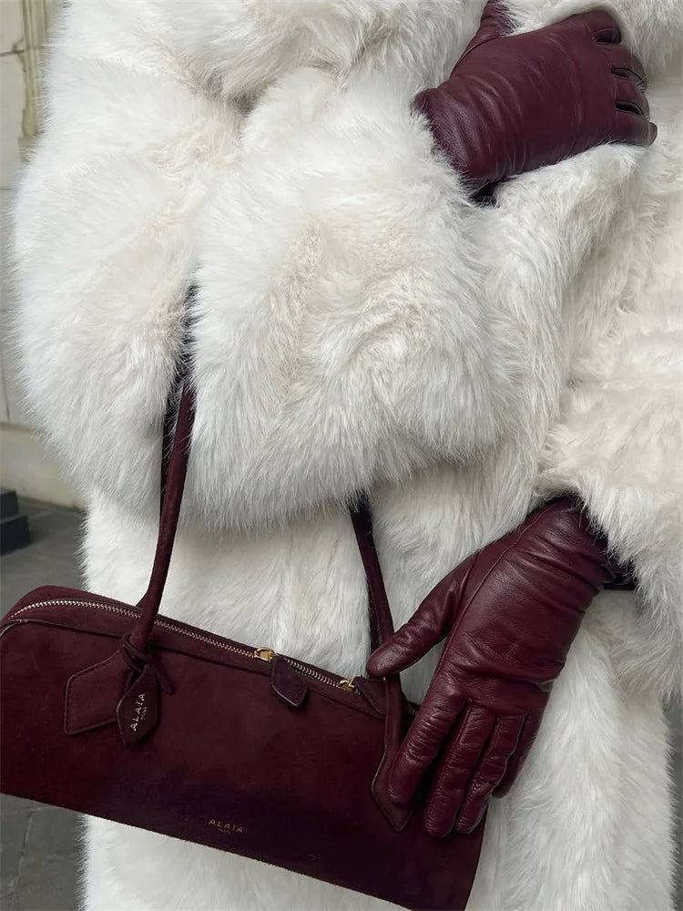 Tossy Winter Fur Feather Overcoat For Women Loose Cardigan Solid Luxury Elegant Jacket Clothes Warm 2025 Fur Feather Outwear RT220