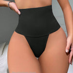 1Pcs Womens High Waist Control Shaper Thongs Breathable Comfort Elastic Intimates Shapewear Panties Thongs High Waist Flat Belly RT220