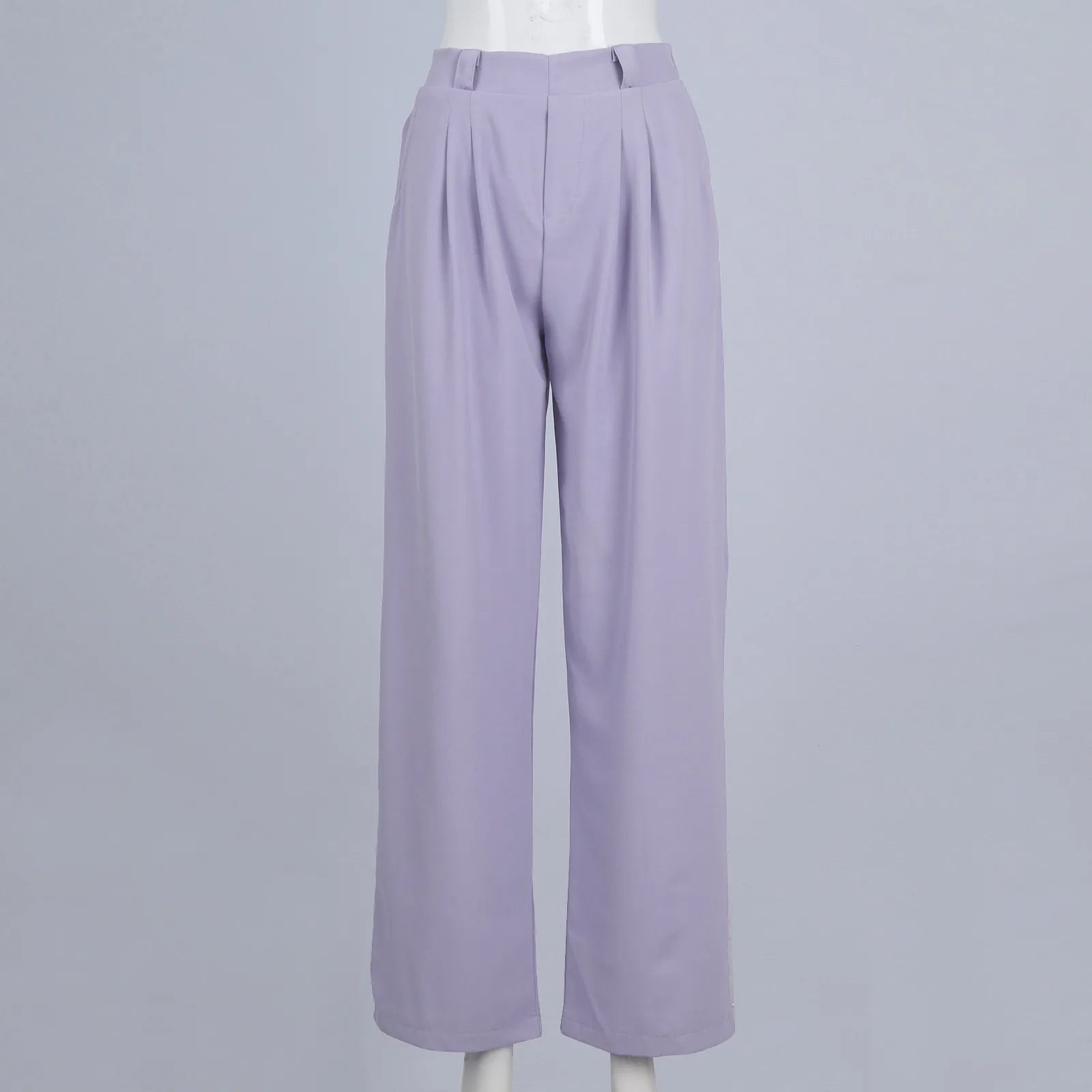 2024 New Pantalones De Mujer Women's Wide Leg Pants Elastic High Waisted Knit Casual Palazzo Pants Trousers With Pockets RT220