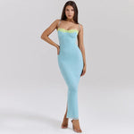 Mesh Lace Spaghetti Strap Sexy Dress Women 2024 Elegant Evening Summer Dress Backless Party Long Midi Dress Vestidos RT220