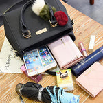 Yogodlns Women Beading Pendant Handbag Ladies Embossed Shoulder Bag Ladies Messenger Bag Hairball Bags High Quality Bag RT220