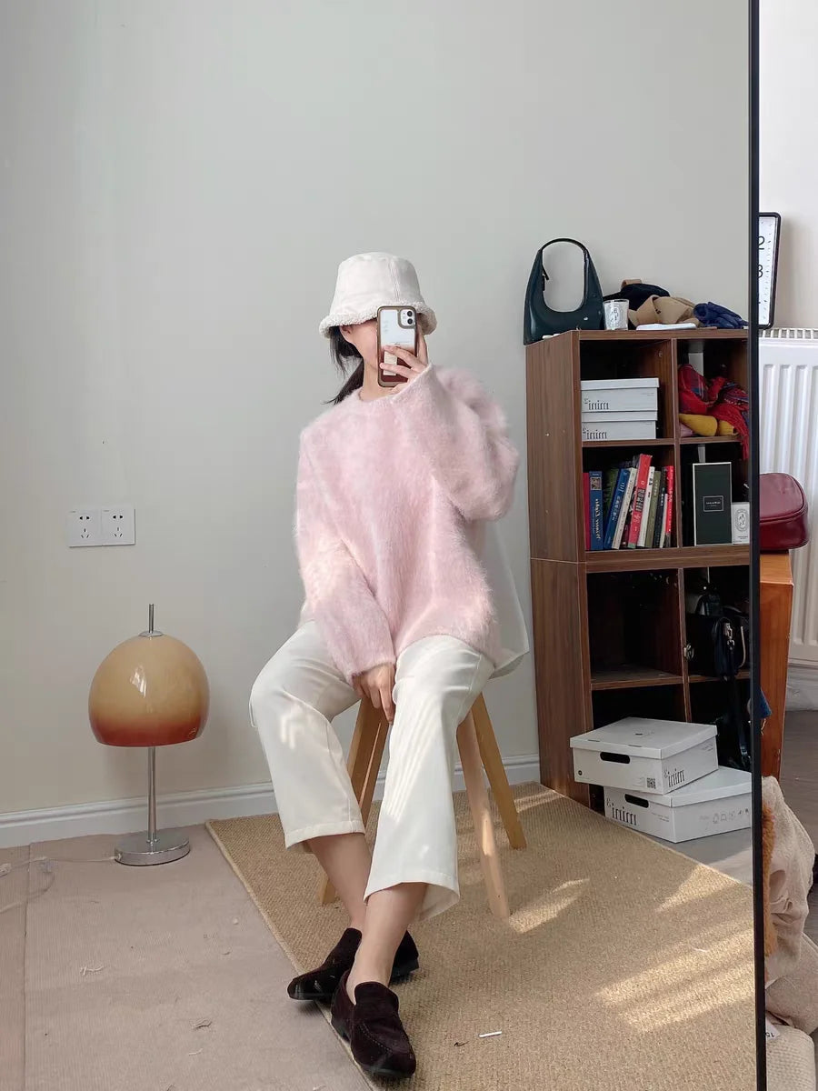 Women Sweater Womens Winter Sweaters Pullover Traf Female Knitting Overszie Long Sleeve Loose Knitted Outerwear Ropa De Mujer RT220