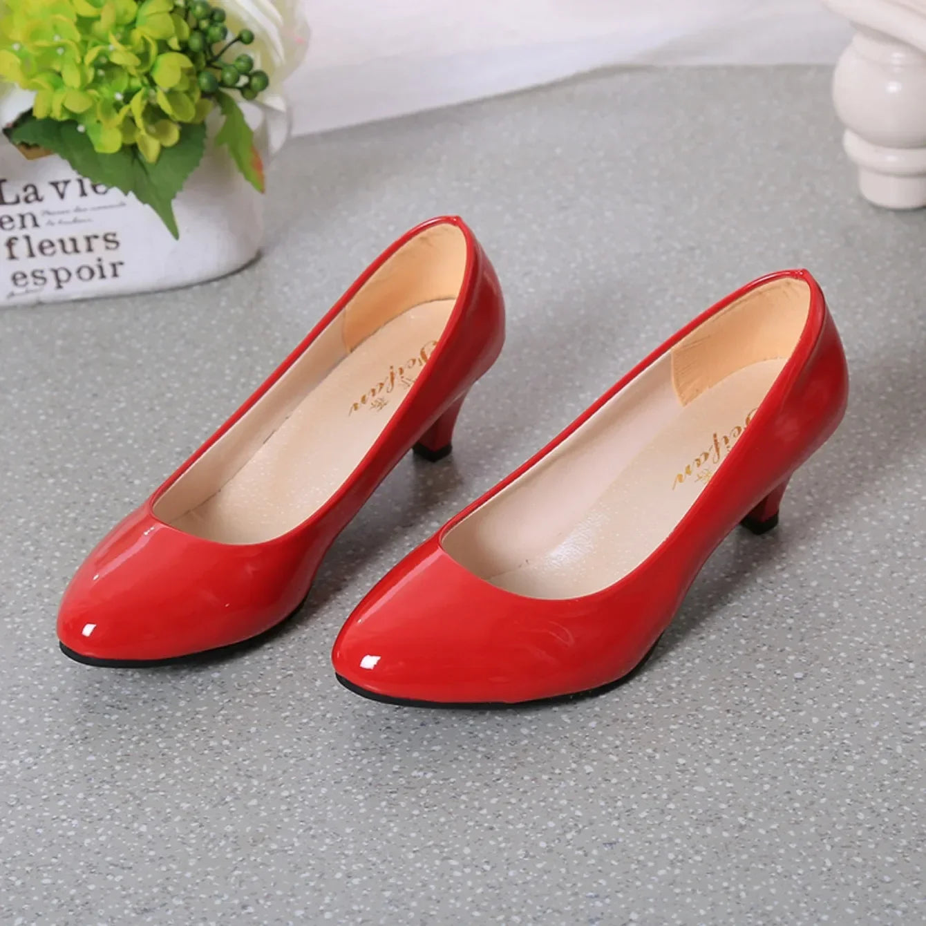 New Women High Heels Nude Shallow Mouth Pumps Fashion Shoes Office Work Party Shoes Ladies Wedding Shoes Solid Color Heels Women RT220