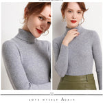 Women Fall Turtleneck Sweater Knitted Soft Pullovers Cashmere Jumpers Basic Soft Sweaters For Women 2025 Autumn Winter RT220