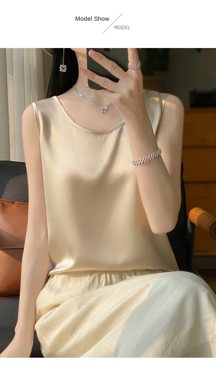 Women Tops Solid Spring Summer Casual Crop Tops Sexy O-neck Tank Tops Office Lady Pink White Top 2024 Fashion Korean Tank Top RT220