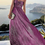 Sleeveless Chest Wrapping Dress Summer Women Sexy Hollow Out Solid Strapless Ladies Maxi Party Dress Fashion Streetwear Vestidos RT220