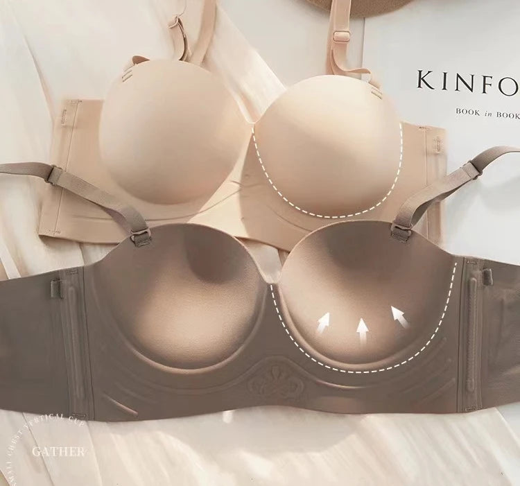 Women's Bra  Half Cup Push Up Small Breasts Show Bigger Side Breasts Seamless Sling Bra No Wires Sexy Sling Bra RT220