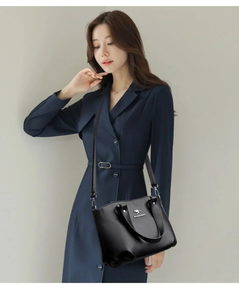 Genuine Soft Leather Shoulder Crossbody Bags for Women Hot sale Luxury Handbag Women Bag Designer Casual Tote Messenger Bag Sac RT220