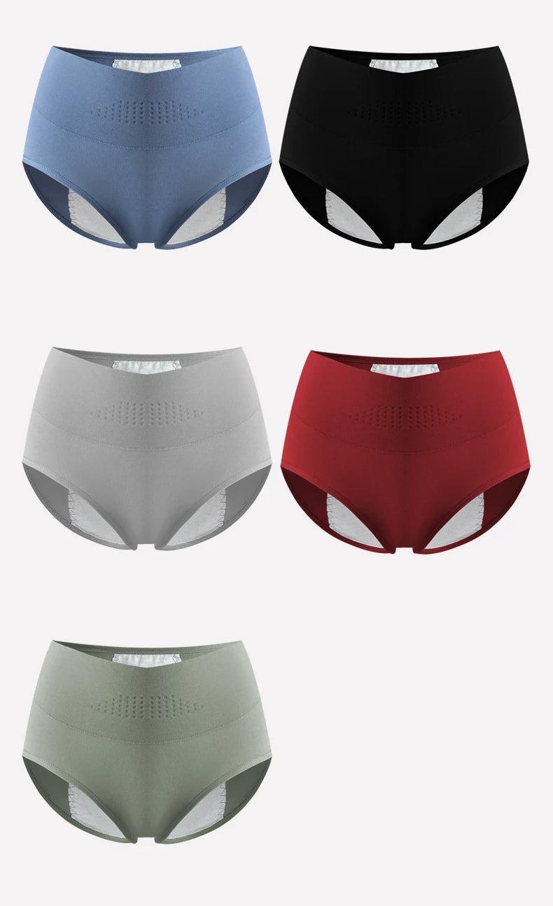 High Waist Leak Proof Menstrual  Women's Panties Widen Period Pants Physiological Underwear Cotton Plus Size L-4XL Female Briefs RT220
