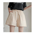 High Waisted Casual Linen Shorts Women Gym Workout Shorts Cotton Short Pants Loose-fitting Ladies Short Femme Women Shorts Sport RT220