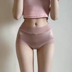 Silk Panties Nice Briefs Soft Underwear Women's Mid rise Elegance Girls Sexy Lingerie RT220