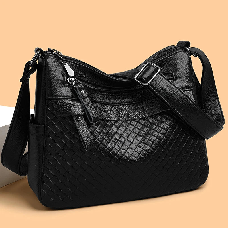 Fashion Women's Brand Trendy Shoulder Bag Leather Crossbody Bag High Quality Women Tote Bags 2024 Large Capacity Female Handbags RT220