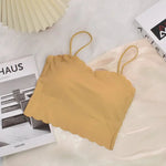 2024 Fashion Summer Sexy Sports Bras for Women Push Up Lingerie Ice Silk Seamless Word Sling Female Tube Top White Top Tanks RT220