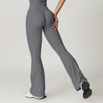 Sexy Flared Leggings Women's Running Pants Scrunch Butt Trousers Cross Waist Sports Tights Woman Skin-Friendly Workout Leggin RT220