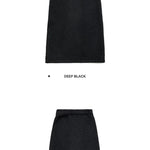 Maden Retro Knitted Skirt Solid Color Slit Fit with Single-side Slit Versatile A - line Skirt for Women's Autumn and Winter RT220