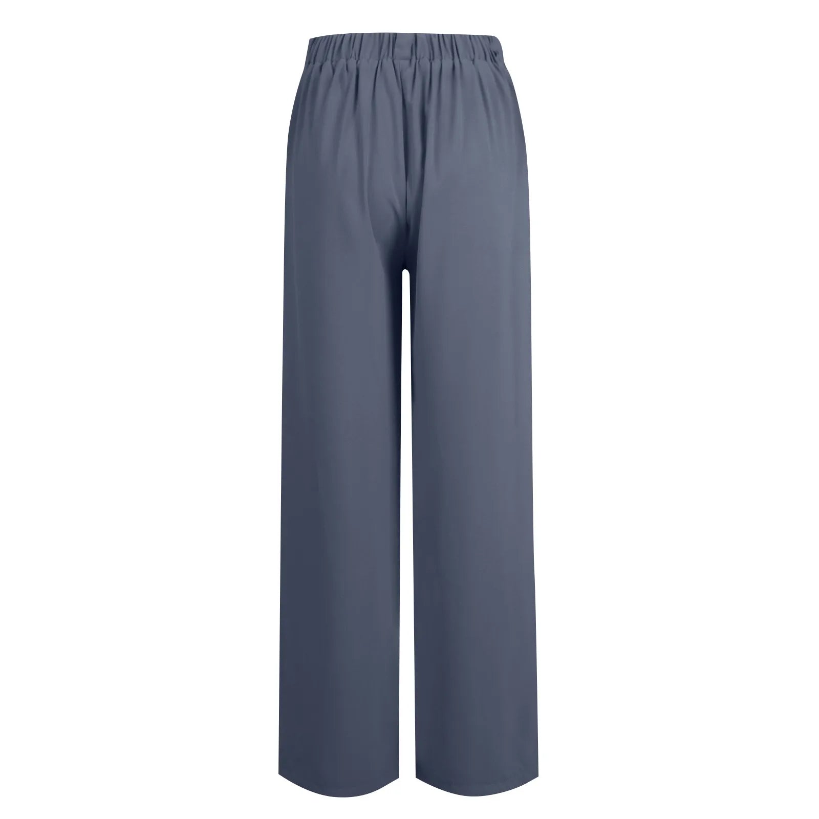 2024 New Pantalones De Mujer Women's Wide Leg Pants Elastic High Waisted Knit Casual Palazzo Pants Trousers With Pockets RT220