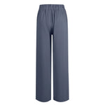 2024 New Pantalones De Mujer Women's Wide Leg Pants Elastic High Waisted Knit Casual Palazzo Pants Trousers With Pockets RT220