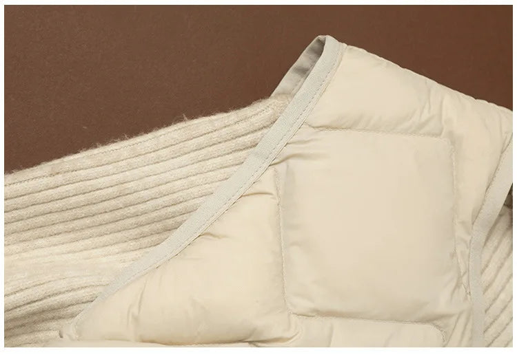 Women Sleeveless X-long Ultra Light Down Jackets 2024 New Arrivals Autumn Winter Korean Fashion V-neck Liner Vest Down Coats 3XL RT220