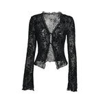 Fashionable Chiffon Blouse Elegant Slim Fit Tweed Style Flare Sleeve Top For Women Autumn 2024 New Arrival Smooths Your Silhouet RT220