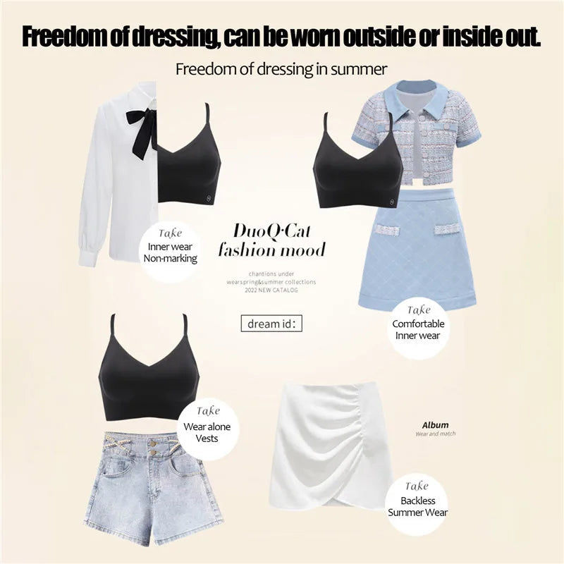 Women Invisible Bra Deep U Plunge Bras Backless Top for Dresses Sexy Lingerie with Transparent Strap Push Up Strapless Underwea RT220