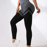 Seamless Stripes Leggings High Waist Butt Lift Leggings Women High Elastic Fitness Fashion Sports Pants Gym Cycling Yoga Tights RT220