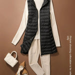 New Fashion Female Sleeveless Jacket Women Winter Light White Duck Down Jacket Slim Puffer Vest Portable Windproof Down Coat RT220