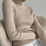 Women Fall Turtleneck Sweater Knitted Soft Pullovers Cashmere Jumpers Basic Soft Sweaters For Women 2025 Autumn Winter RT220