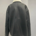 [LANMREM] Faux Fur Thick Warm Coats Lapel Single Breasted Office Lady Elegant Female Outwear Fashion 2025 Winter New 26C1095 RT220