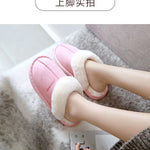 Winter Women Slippers Furry Home Floor Shoes Warm Indoor Slides Men Bedroom Slippers Plush Couples Footwear Soft Non-slip Shoes RT220