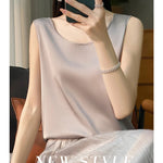 Women Tops Solid Spring Summer Casual Crop Tops Sexy O-neck Tank Tops Office Lady Pink White Top 2024 Fashion Korean Tank Top RT220