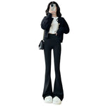 Outer Wear Women's Peach Hip Flare Pants Slim Yoga Pants Solid Color High-waisted Antibacterial Hundred Bottoms RT220