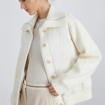 BC930 100% wool and white goose down spliced down jackets for women of high quality from luxury brands coats RT220