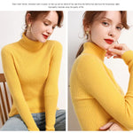 Women Fall Turtleneck Sweater Knitted Soft Pullovers Cashmere Jumpers Basic Soft Sweaters For Women 2025 Autumn Winter RT220