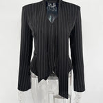 Trendix Elegant Blazer 2 Piece Sets Women V Neck Patchwork Scarf Lace Up Jackets Femme Bodycon Skirt And Commuting Blazers Suits RT220