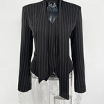 Trendix Elegant Blazer 2 Piece Sets Women V Neck Patchwork Scarf Lace Up Jackets Femme Bodycon Skirt And Commuting Blazers Suits RT220