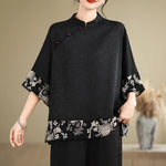 Oversized Summer Pullover T-Shirt Tops Women Print Patchwork Fashion Casual Loose Pleated Ladies Blouses Short Sleeve Woman Tops RT220